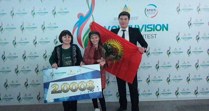 Кыргызстанка заняла второе место на Youthvision в Баку