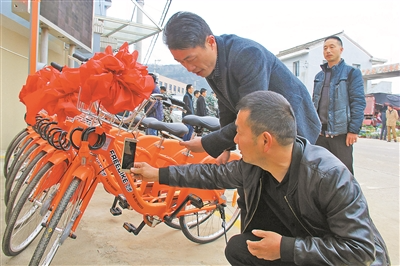 Общественные велосипеды появились в деревнях Китая