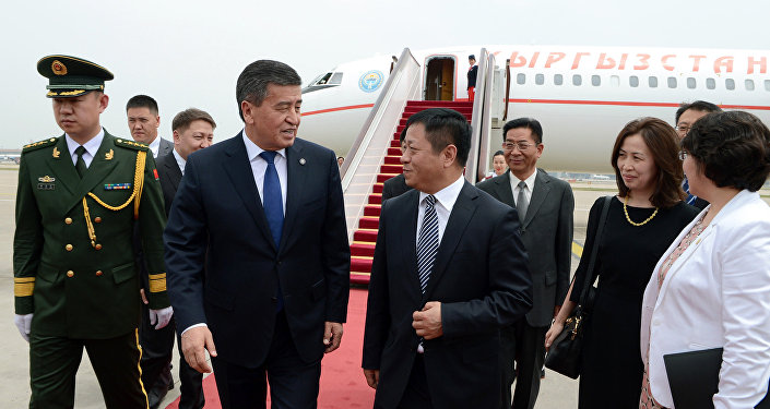 Президент Сооронбай Жээнбеков прибыл с государственным визитом в Китай