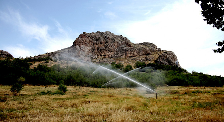 Вокруг горы Сулайман-Тоо в Оше установили гидранты для полива территории