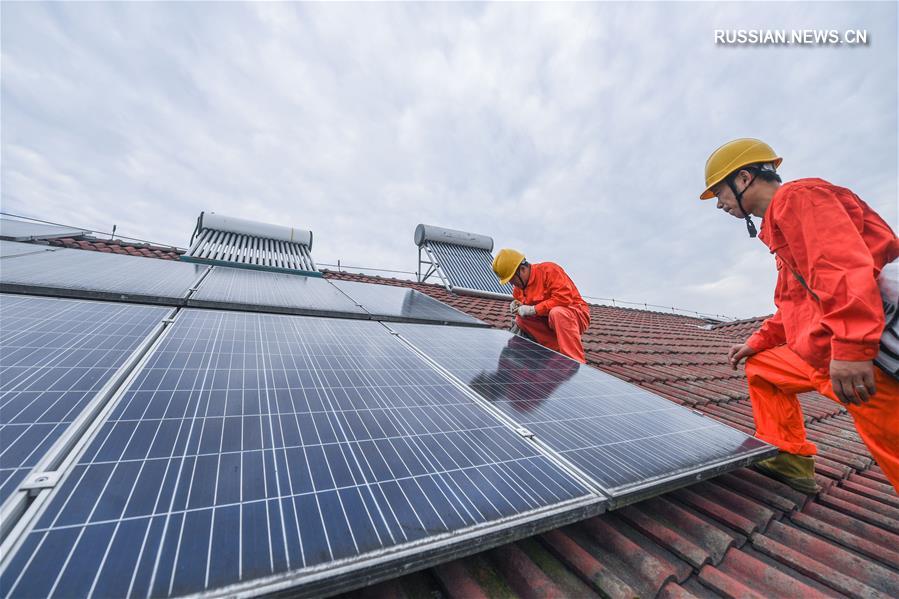 Солнечные батареи помогают увеличивать доходы сельских жителей пров. Чжэцзян