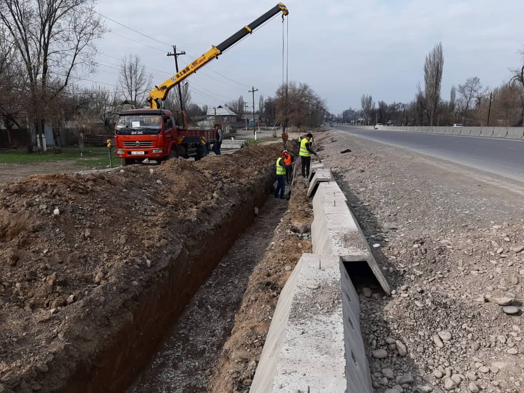 Строительство дорог Север-Юг и Бишкек-Кара-Балта продолжается