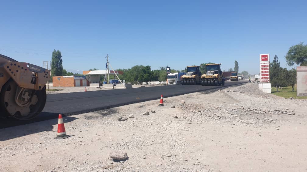 Строительство дороги Бишкек-Кара-Балта продолжается