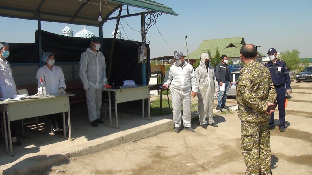 В Баткенской области установили еще один новый санитарно-карантинный пост