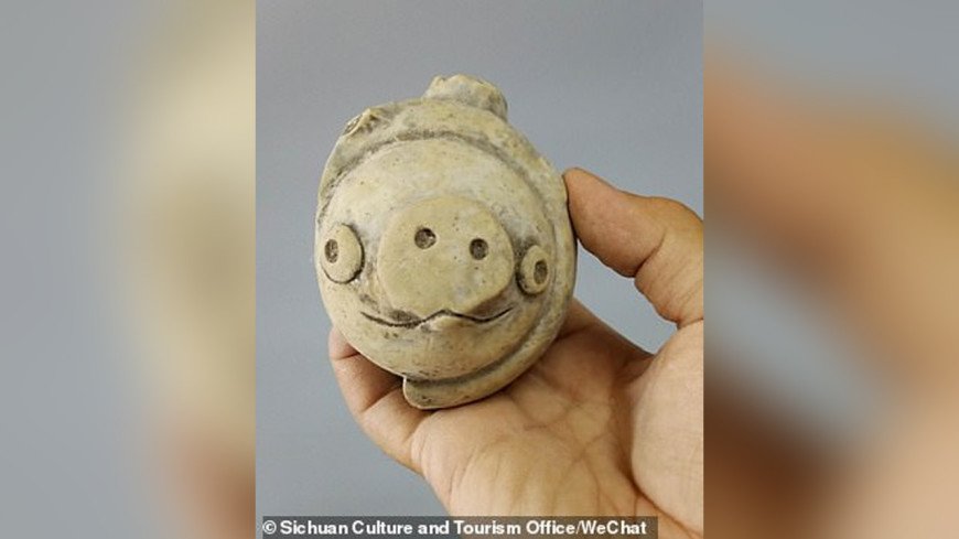 Среди руин древней китайской деревни нашли свинку из Angry Birds