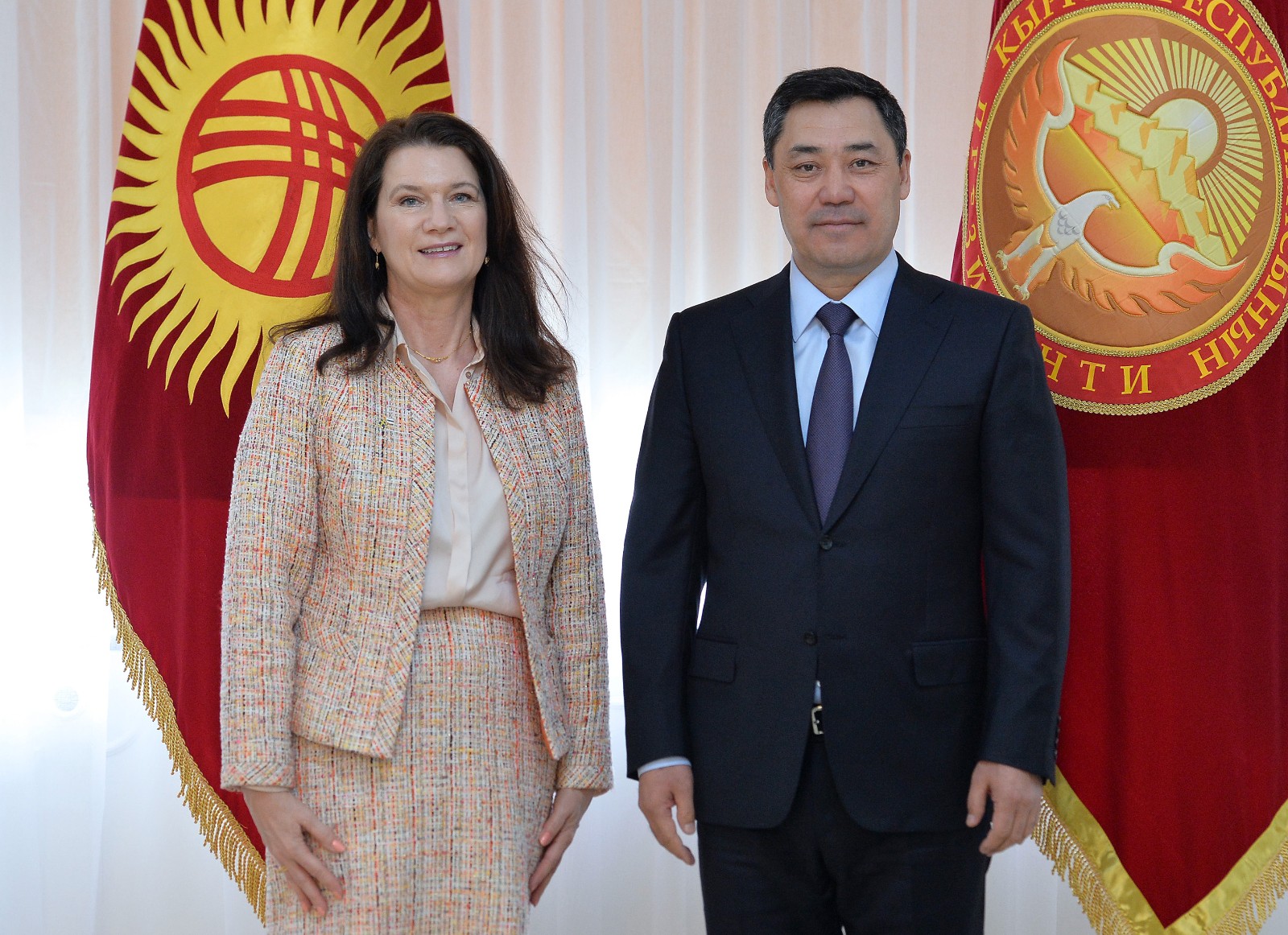Президент Садыр Жапаров встретился с действующим председателем ОБСЕ Анн Линде
